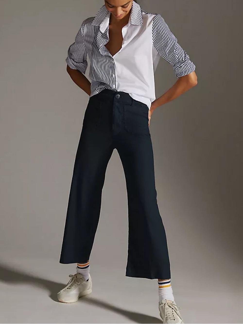 NWT Maeve Navy Linen Colette Pants